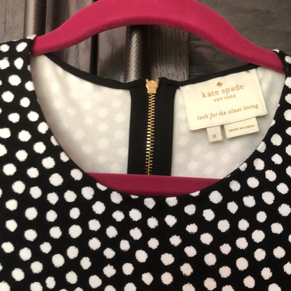 kate spade Black and White Polka Dot Midi Dress